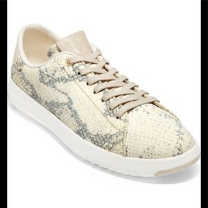 Cole Haan Grand Pro Snakeskin embossed leather 9.5